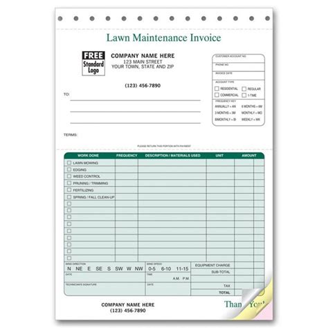 Landscaping Invoices Forms Db Excel