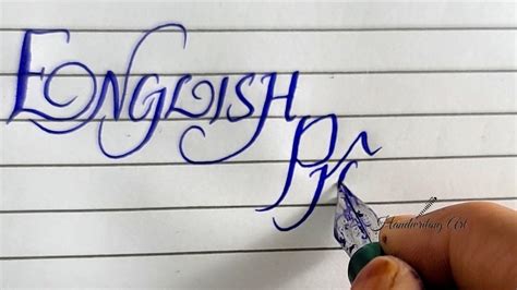 How To Write English Project Work In Calligraphy Style Writing English