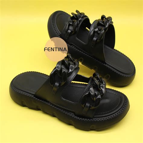 Jual FENTINA Sandal Platform Wanita Korea Kasual Olahraga Sendal