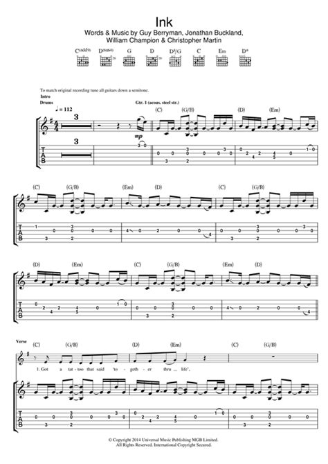 Shape Of My Heart Bass Guitar Pdf