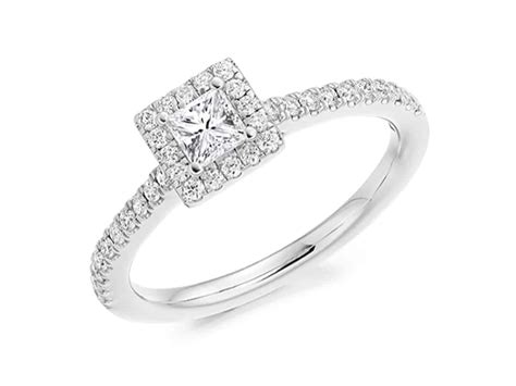 Cluster Ring with Diamond Shoulders - Bailey & Sons, Berkhamsted