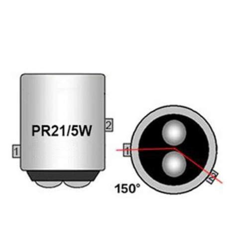 Baw15d Bulb 12v 215w Offset Pins Red Rétropticauto