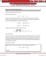 Determining Surface Area Of Parametric Curves Calculus Ii Course Hero