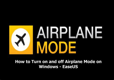 How To Turn On And Off Airplane Mode On Windows EaseUS