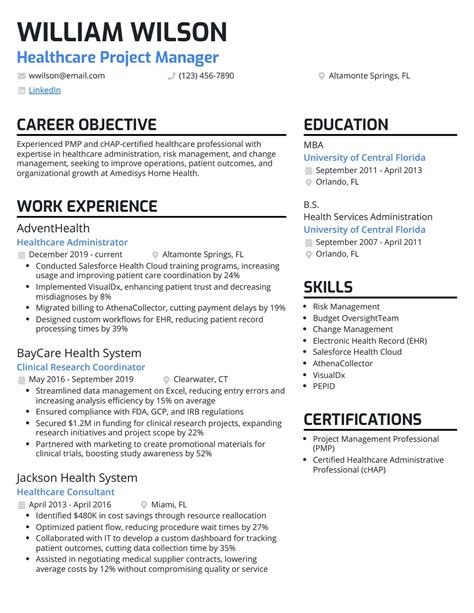 22 Free Project Manager Resume Examples And Templates Pdf Word American Templates