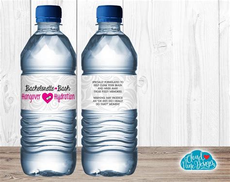 Bachelorette Water Bottle Labels Instant Download Hangover Etsy