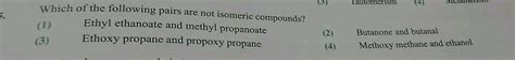 Tautomerism Vuc Which Of The Following Pairs Are Not Isomeric