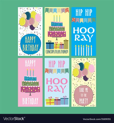 Happy Birthday Holiday Greeting And Invitation Vector Image