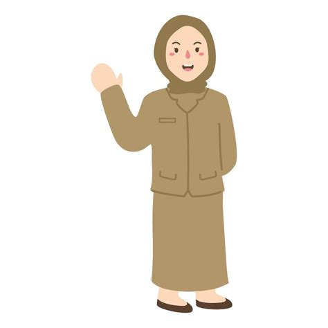 Happy Teacher In Hijab Illustration 41503726 Vector Art At Vecteezy