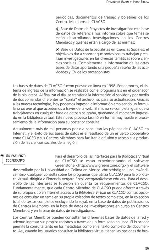 Segui Buscando En La Red De Bibliotecas Virtuales De Clacso Pdf