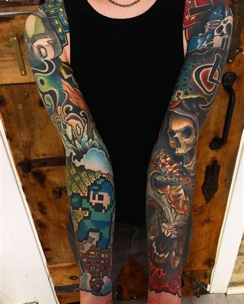 Good Vs Evil Tattoo Sleeves