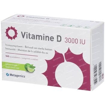 Vitamine D 3000IU 168 Kauwtabletten Hier Online Bestellen FARMALINE Be