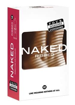 Four Seasons Naked Condoms Ribbed 12 Pack Adult Sinsations