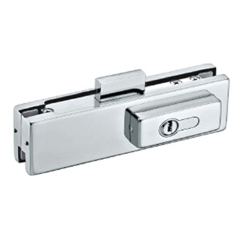 Estron Glass Door Centre Patch Lock Euro Profile Cylinder Chrome