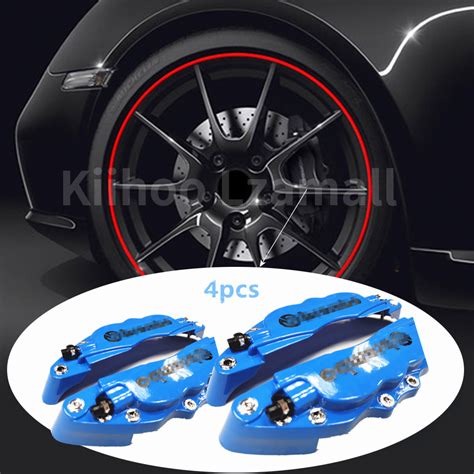 4PCS Auto 3D Alloy Caliper Cover Wheel Trim Brake Cover Metal Caliper