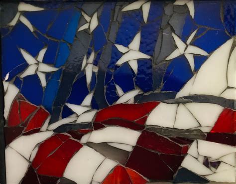 American Flag Stained Glass Mosaic Etsy