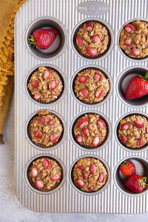 Strawberry Banana Oatmeal Muffin Cups The Roasted Root