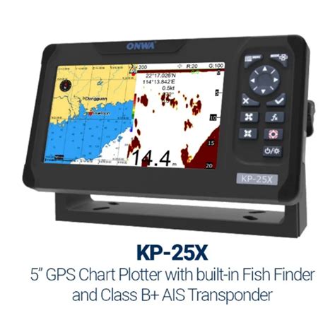 ONWA KP 25X 5 Inch IP66 Marine GPS Chart Plotter 4 IN 1 With Echo