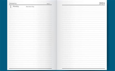 2 Pages Per Day Diary 2024 A4 Two Full Pages For Each Day Of The Week