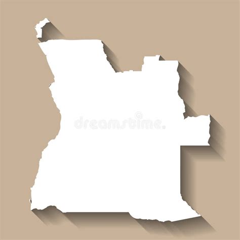 Angola Map Silhouette Isolated On Africa Map Editable Map Of Africa