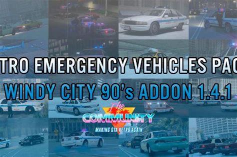 Retro Emergency Vehicles Pack The Unmarkeds Addon 40s 50s