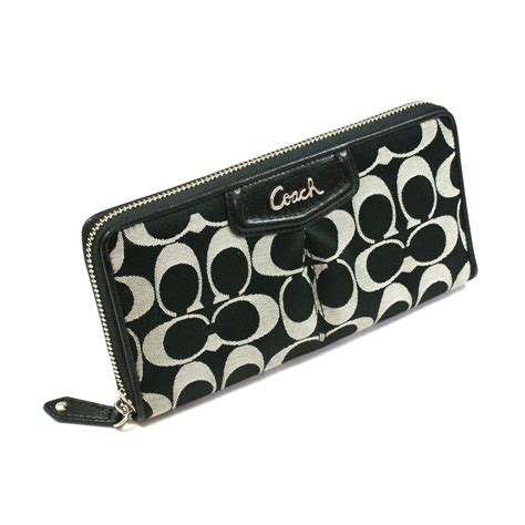 Coach Black Zip Around Wallet Iucn Water