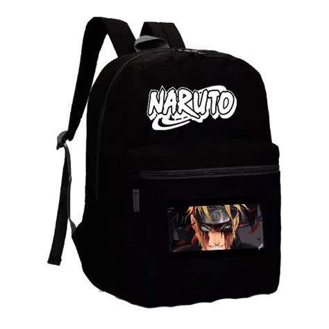 Mochila Material Escolar Naruto Uzumaki Sasuke Bolsa Animes Shopee Brasil