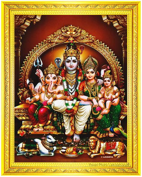 Buy Pavan Photo Laminations Lord Shiv Parvati Bhagwan Ganesh Ji