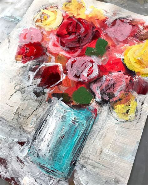 Chandra Savaso On Instagram Loose And Messy Finger Painting Flowers