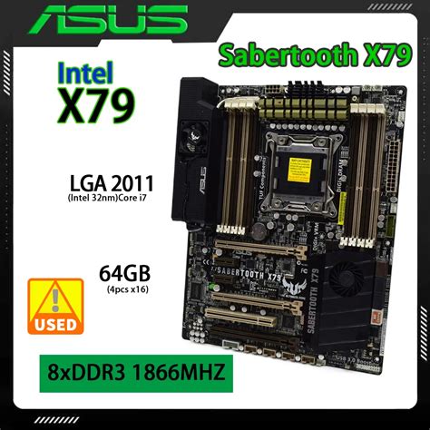 X79 Lga 2011 Motherboard Asus Sabertooth X79 With Intel X79 Chip Support Core I7 Cpus 8xddr3