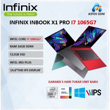 Jual Infinix Inbook X Pro I G Gb Ssd Iris Plus W Fhd