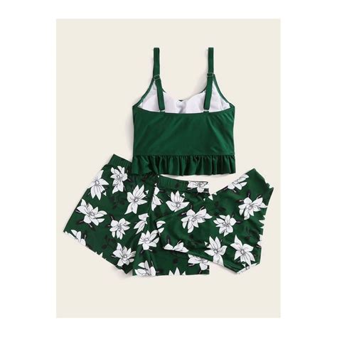 Piezas Bañador Bikini Bajo Fruncido Floral ParaTi