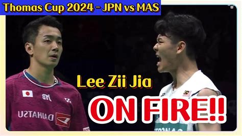 誰還比他更霸氣十足李梓嘉火力全開 李梓嘉Lee Zii Jia VS 西本拳太Kenta Nishimoto Thomas Cup