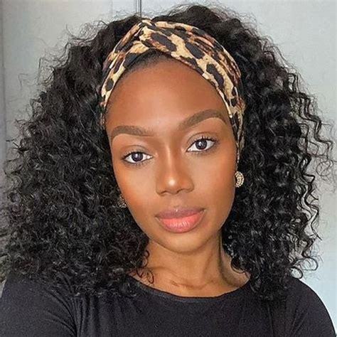 Amazon Headband Wig Human Hair Water Wave Wigs For Black Women