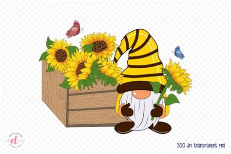 Sunflower Gnome Png Sublimation Design Graphic By Craftlabsvg