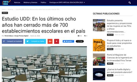 Portal Educa Estudio Udd En Los Ltimos Ocho A Os Han Cerrado M S De