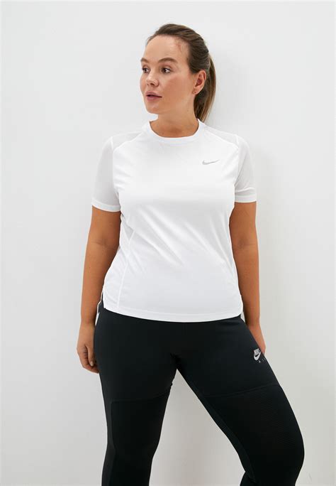 Футболка спортивная Nike W NK DRY MILER TOP SS NFS цвет белый