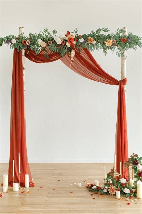 Head Table Flower Garland In Sunset Terracotta Artofit