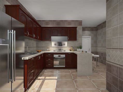 Transitional Wooden Wood Tones U Shape Kitchen Cabinets PA Kitchen