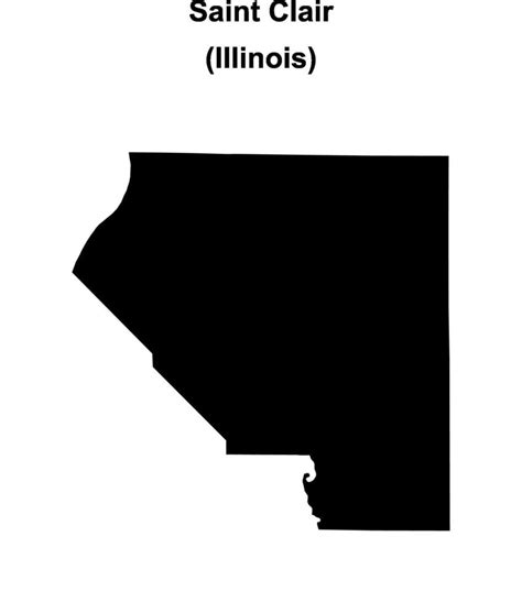 Saint Clair County Illinois Blank Outline Map 46720787 Vector Art At