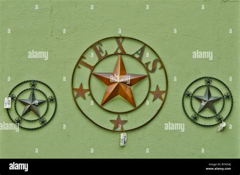 Texas "Lone Star" wall decor, Houston, Texas, USA Stock Photo - Alamy