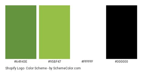 Shopify Logo Color Scheme » Black » SchemeColor.com