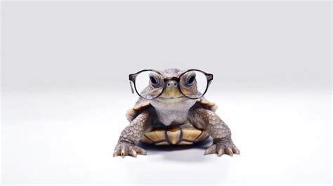 Premium Ai Image A Turtle With Glasses On It And A Pair Of Glasses On