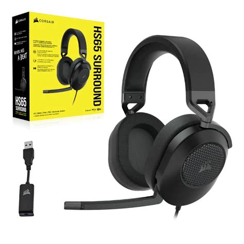 Auricular Corsair HS65 Gaming Surround 7 1 Carbon