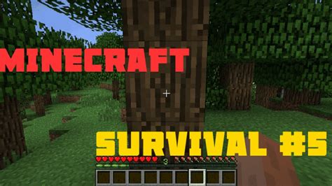 MINECRAFT SURVIVAL EPISODE 5 COLLECTING RESOURCES YouTube