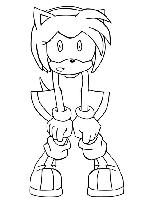 Free Printable Sonic Amy Rose Coloring Page Sheet And Picture For