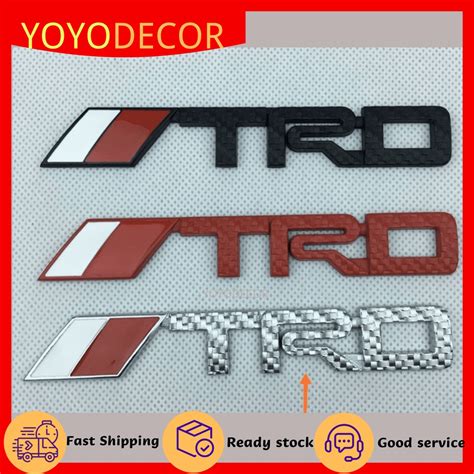 Trd Carbon Bonet Logo Emblem 3d For Toyota Car Vios Camry Altis