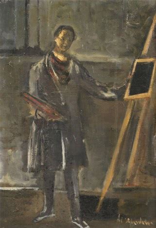 The Painter In The Studio By Alfred Aberdam On Artnet