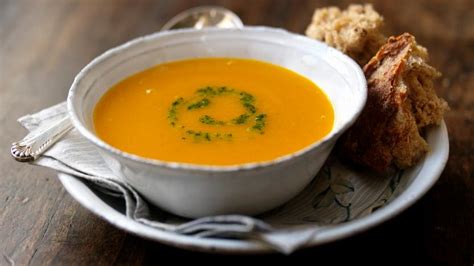 Butternut Squash Soup With Parsley Purée Recipe Bbc Food