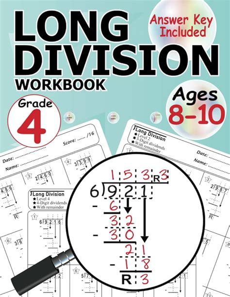 Long Division Workbook Grade 4 4th Grade Math Workbooks Long Worksheets Library